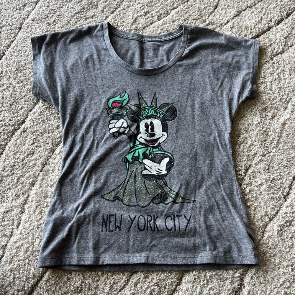 Disney Gray New York City Graphic T-Shirt